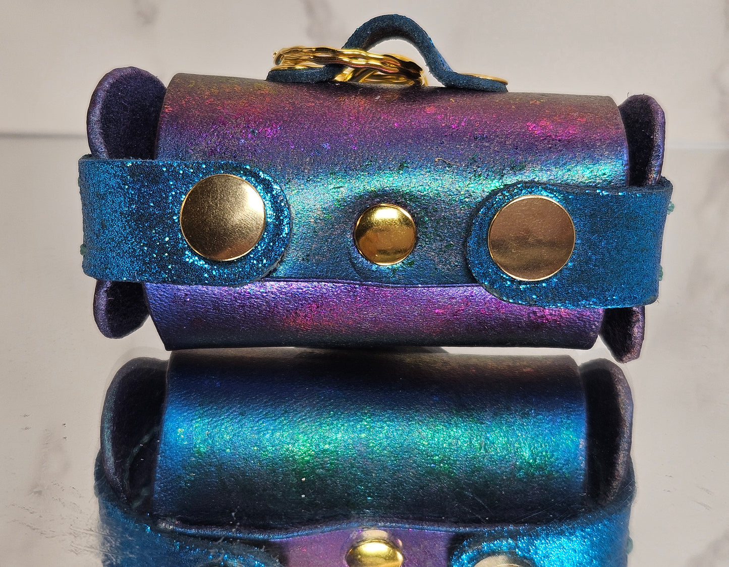 Poop/Waste Bag Dispenser - Blue Teal Purple Color Shifting 3025