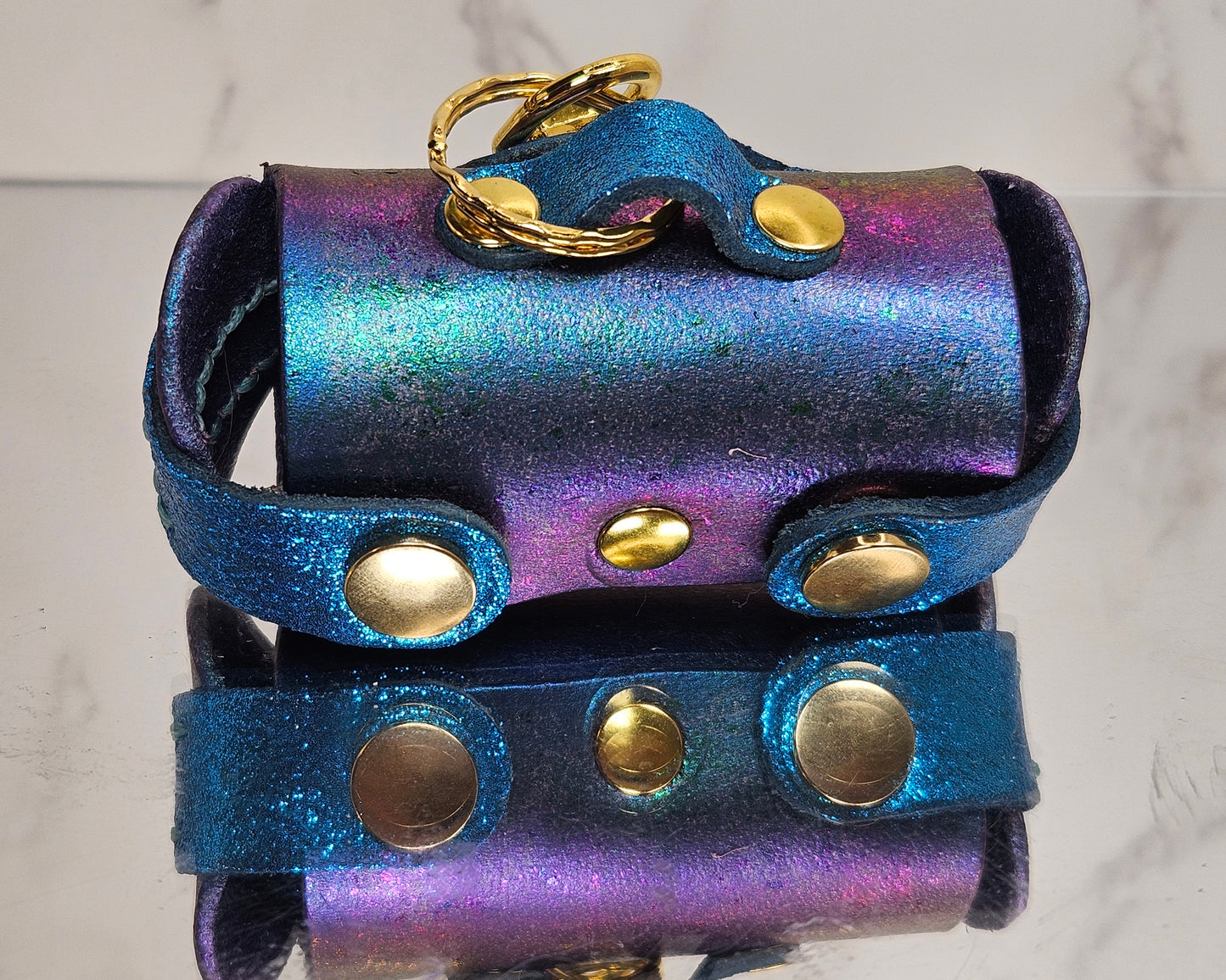 Poop/Waste Bag Dispenser - Blue Teal Purple Color Shifting 3025