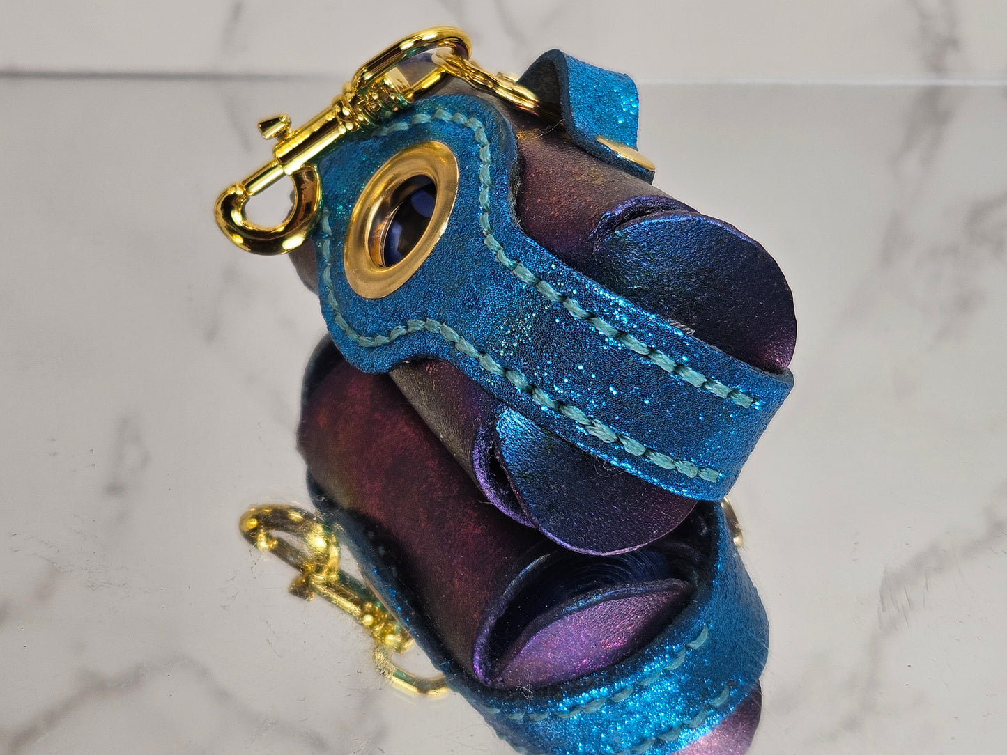 Poop/Waste Bag Dispenser - Blue Teal Purple Color Shifting 3025