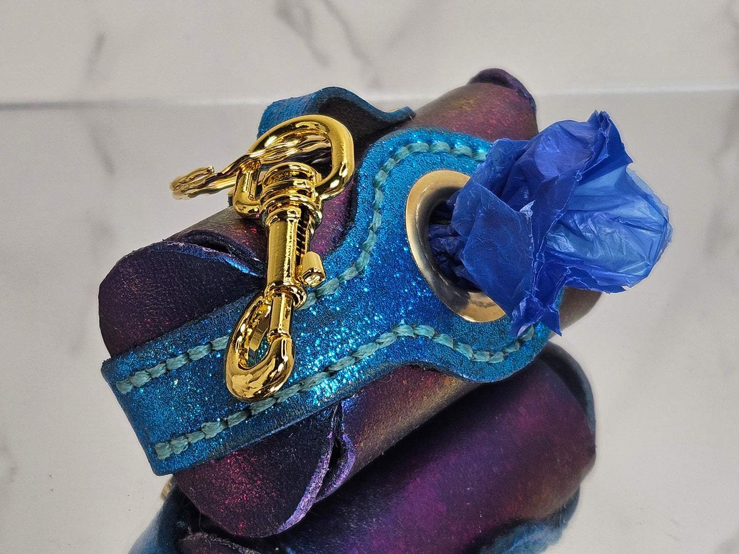 Poop/Waste Bag Dispenser - Blue Teal Purple Color Shifting 3025