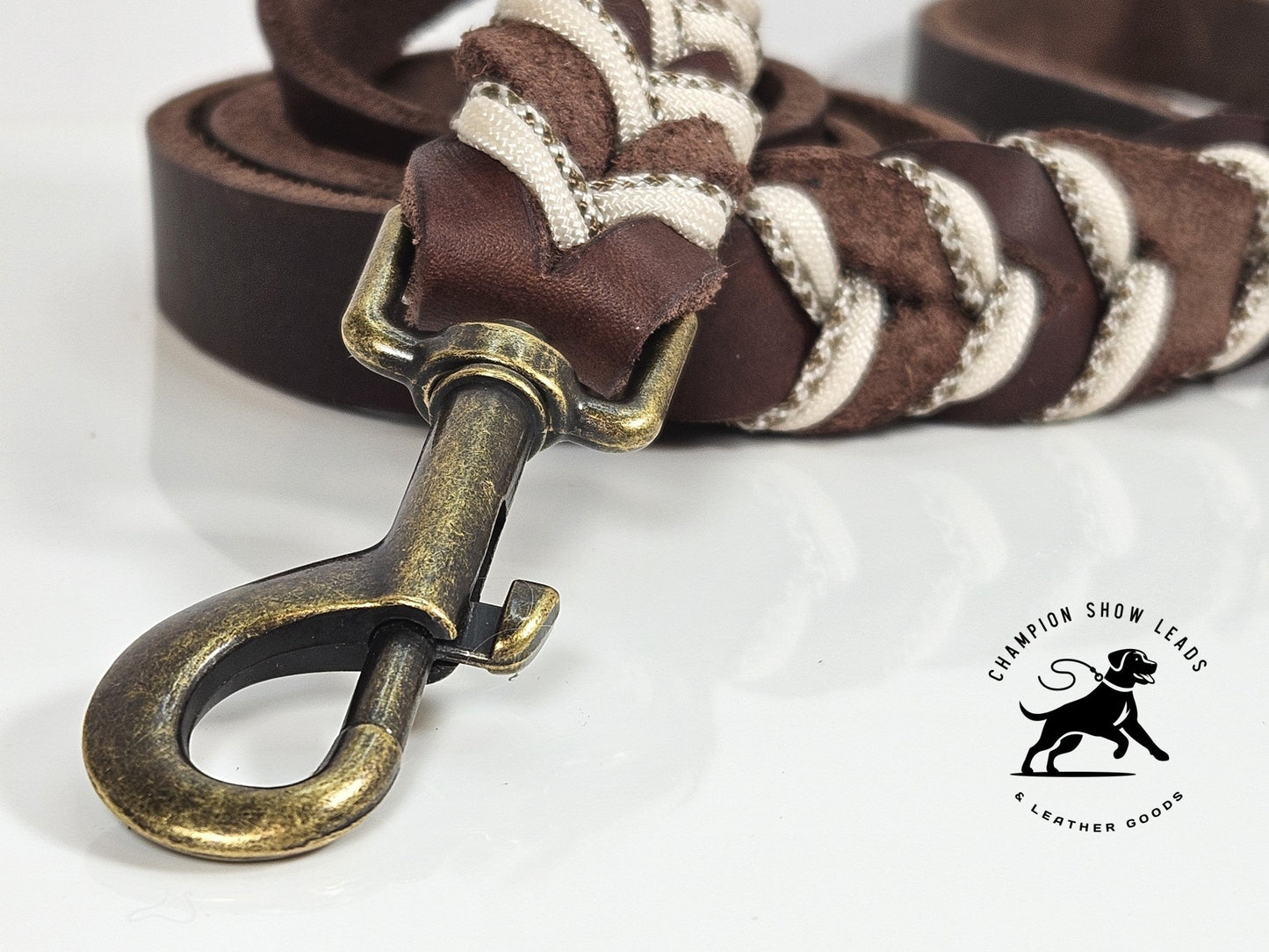 50.5" Walking Lead - Brown - Champion Show Leads