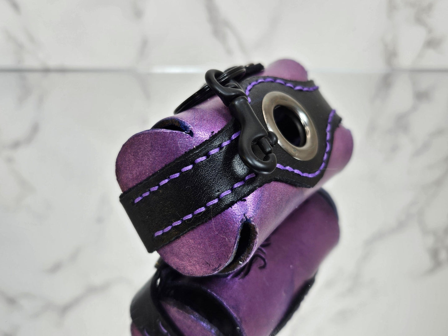 Carved Poop/Waste Bag Dispenser - Purple Metallic 3018 - Champion Show Leads