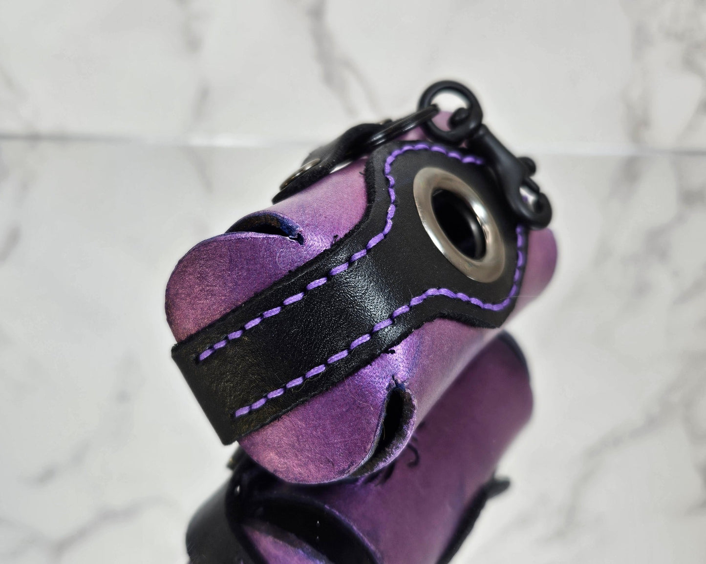 Carved Poop/Waste Bag Dispenser - Purple Metallic 3018 - Champion Show Leads