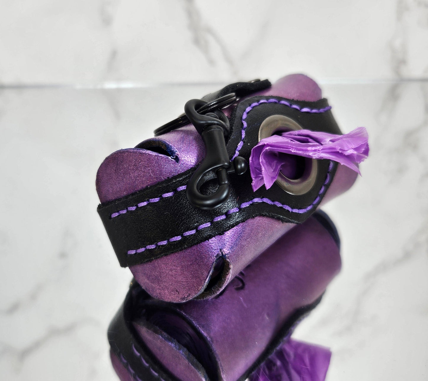 Carved Poop/Waste Bag Dispenser - Purple Metallic 3018 - Champion Show Leads