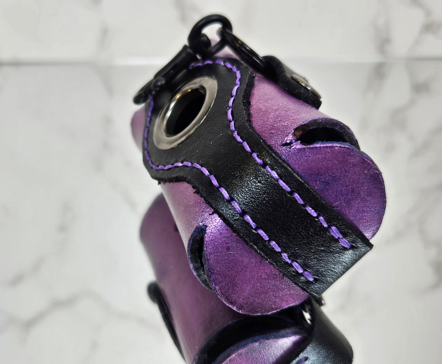 Carved Poop/Waste Bag Dispenser - Purple Metallic 3018 - Champion Show Leads