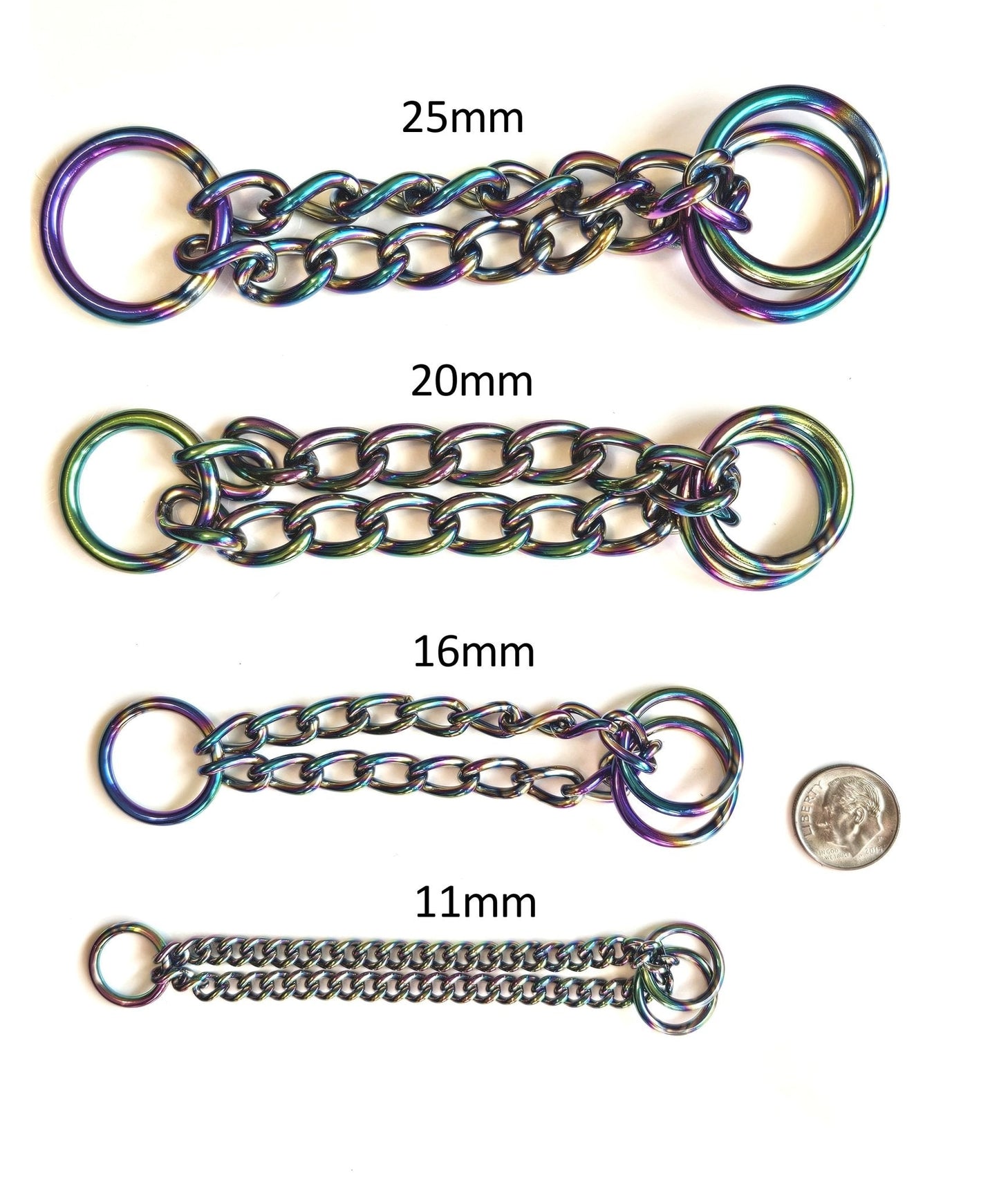 Custom Martingale Collar - All Leather or Leather & Chain Custom Mix - Champion Show Leads