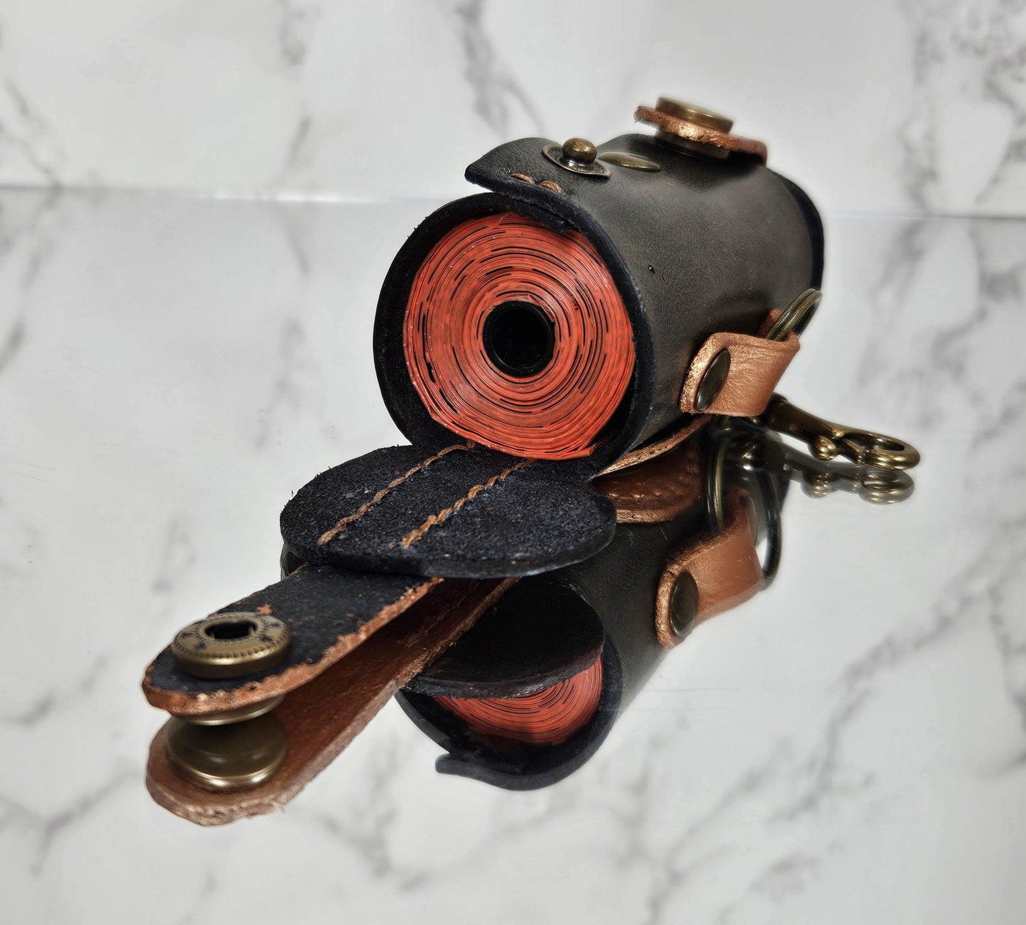 Embossed Poop/Waste Bag Dispenser - Bronze & Copper 3016 - Champion Show Leads