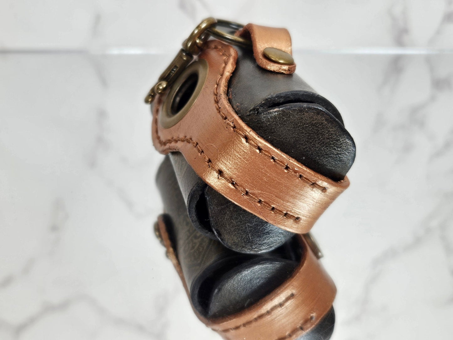 Embossed Poop/Waste Bag Dispenser - Bronze & Copper 3016 - Champion Show Leads