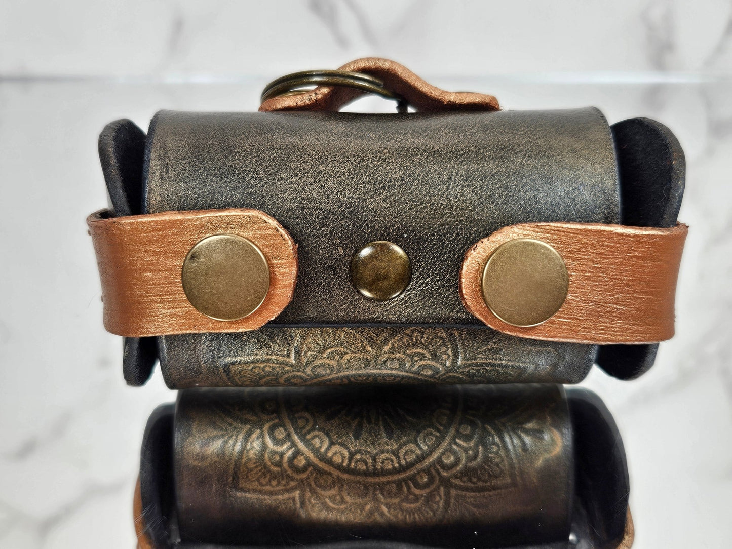 Embossed Poop/Waste Bag Dispenser - Bronze & Copper 3016 - Champion Show Leads