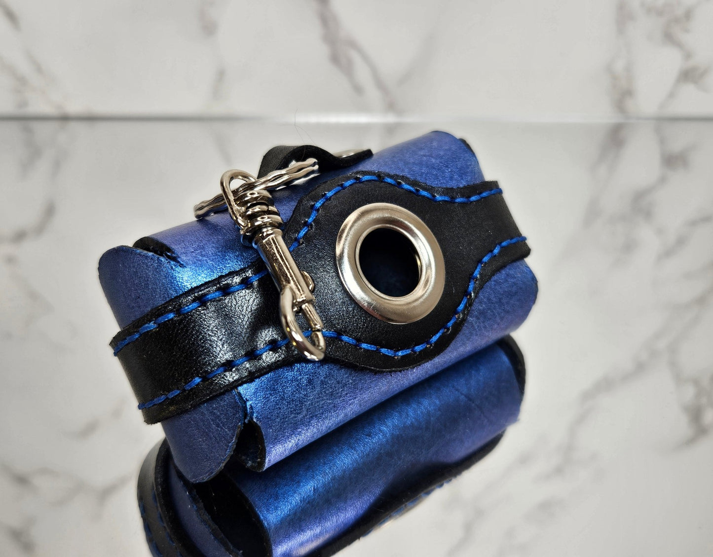Poop/Waste Bag Dispenser - Blue Metallic 3021 - Champion Show Leads