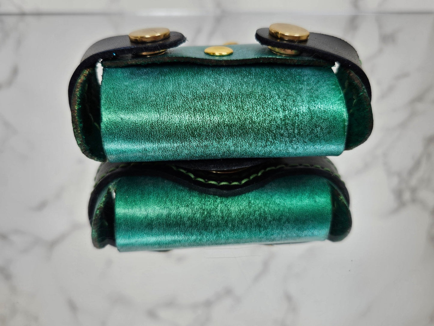 Poop/Waste Bag Dispenser - Green Metallic 3020 - Champion Show Leads