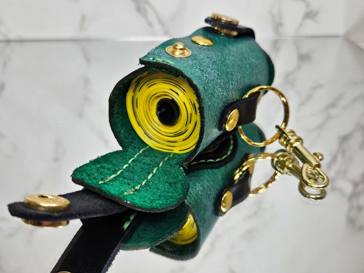 Poop/Waste Bag Dispenser - Green Metallic 3020 - Champion Show Leads