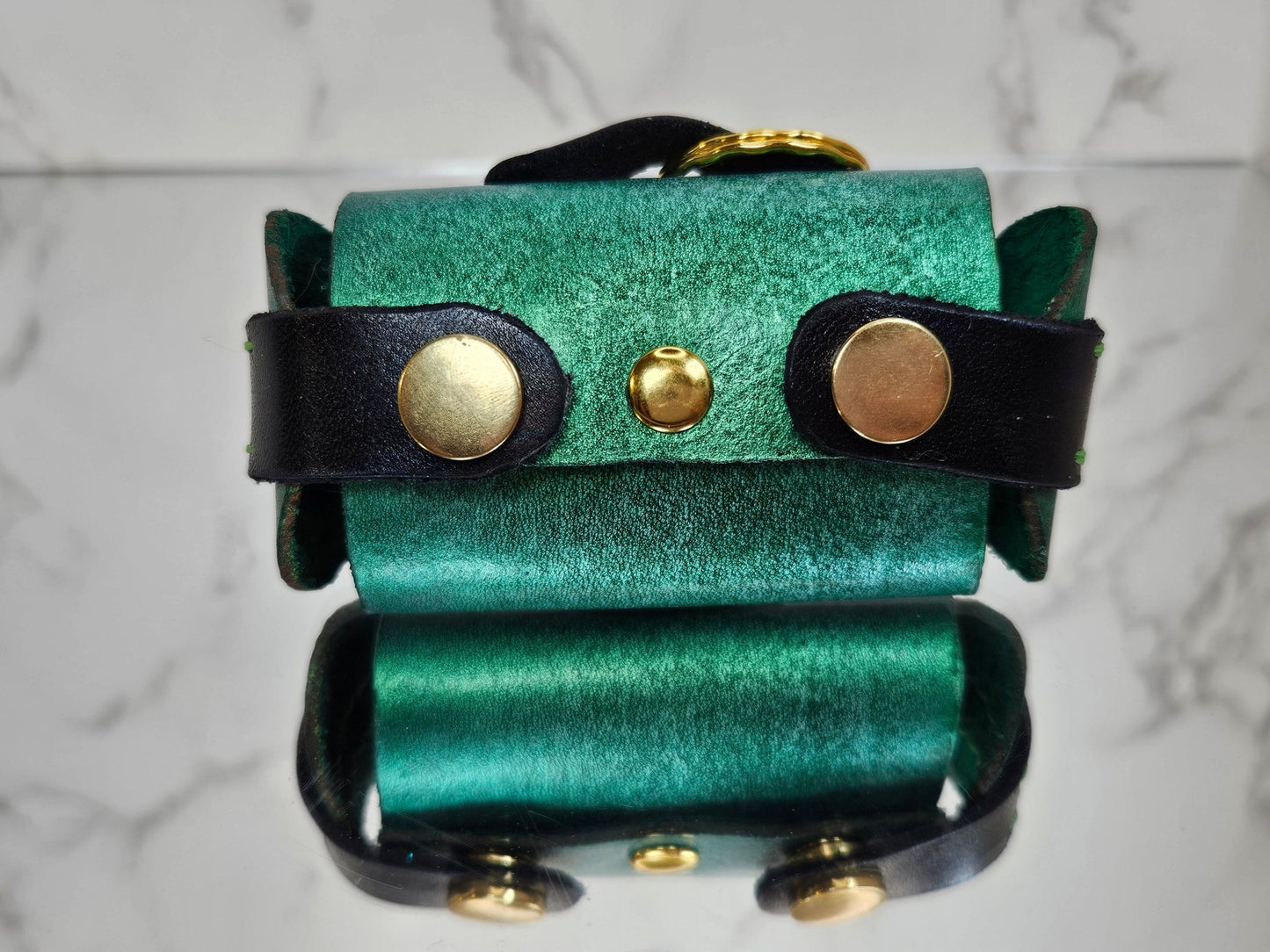 Poop/Waste Bag Dispenser - Green Metallic 3020 - Champion Show Leads