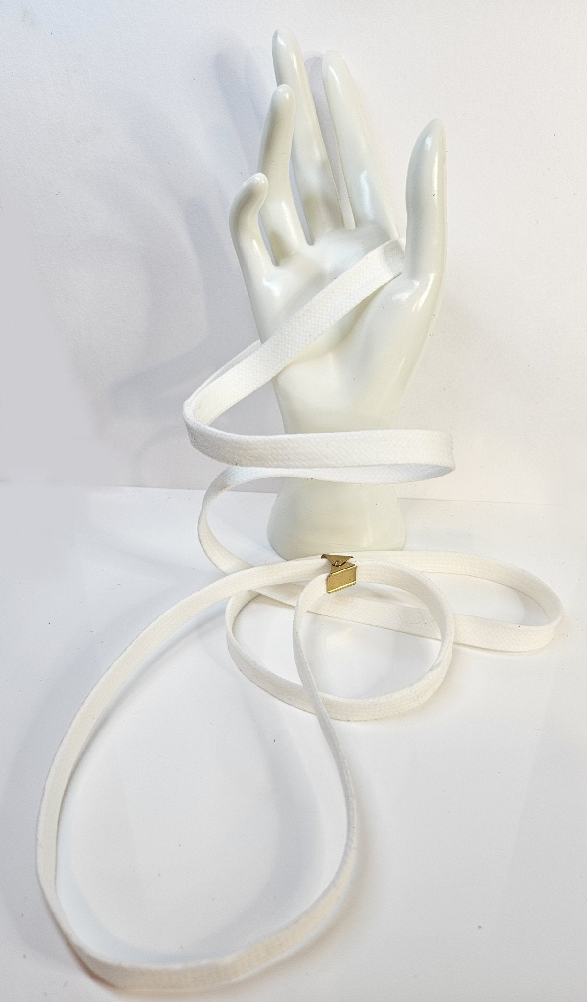 3/8" Cordo-Hyde Show Lead with Resco Collar - White - Champion Show Leads