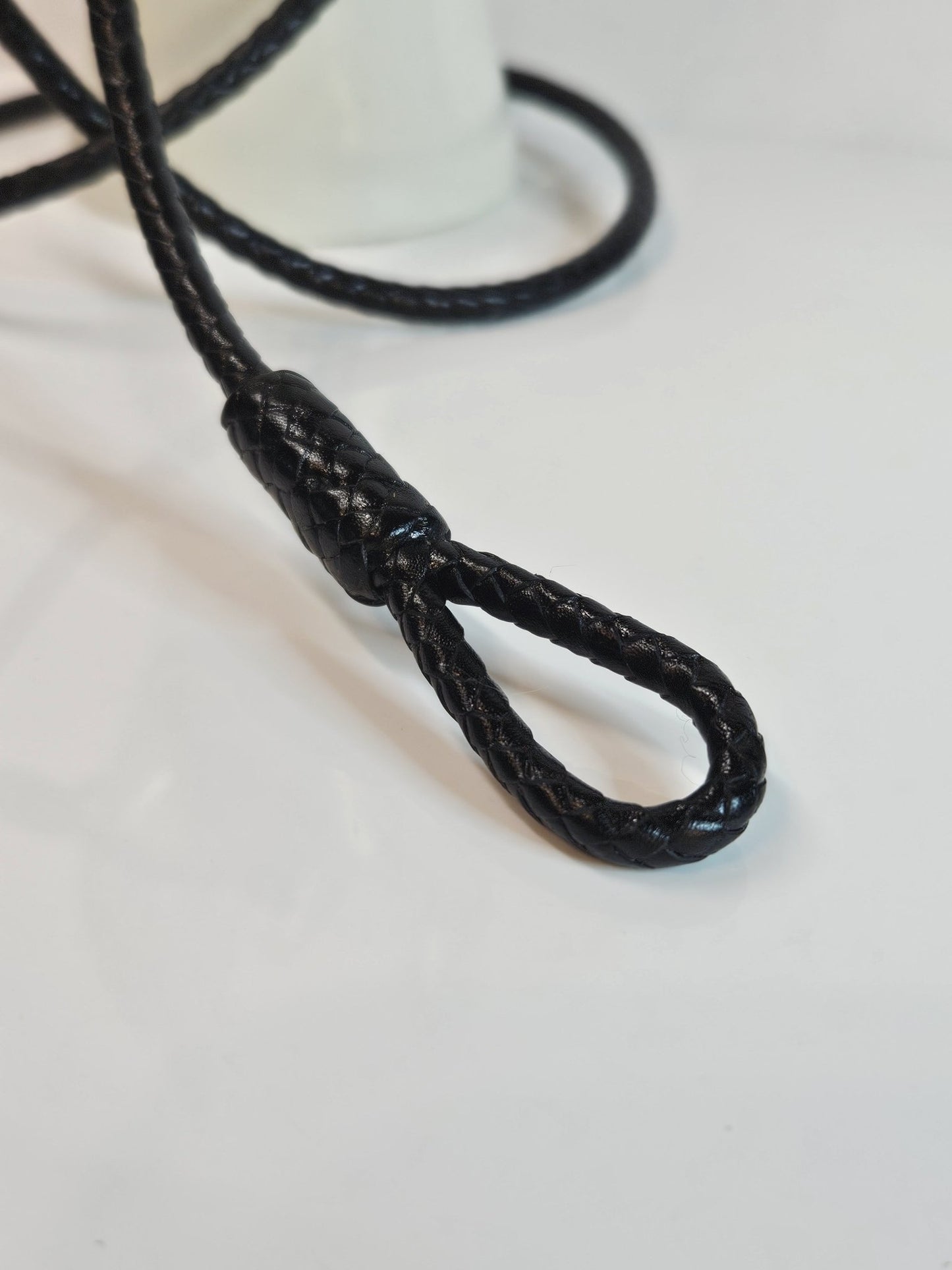 43” Kangaroo Leather 6 Strand Loop End Show Lead - Champion Show Leads