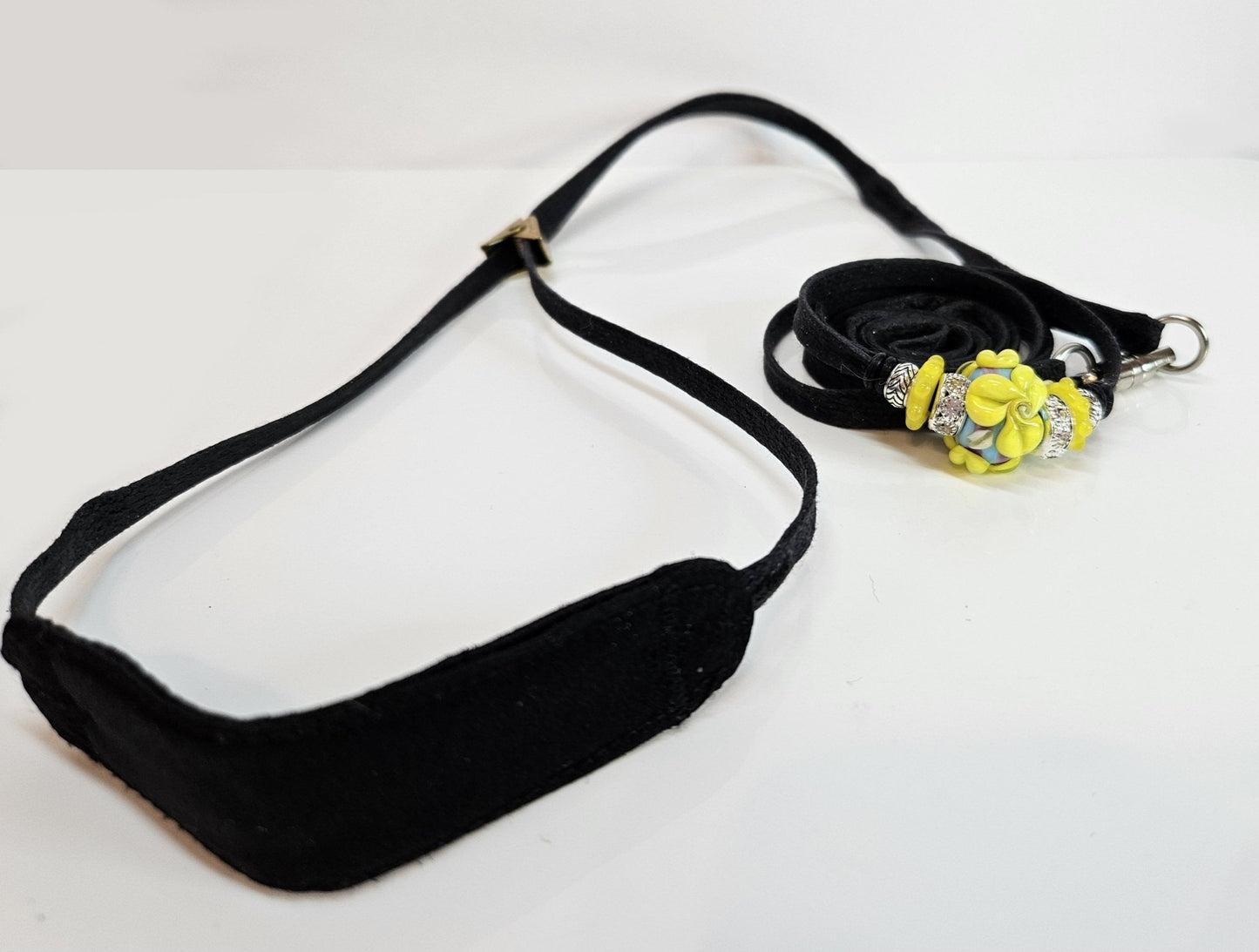 48" Cordo-Hyde Show Lead with Resco Collar, Swivel & Kindness Pad - Black - Champion Show Leads