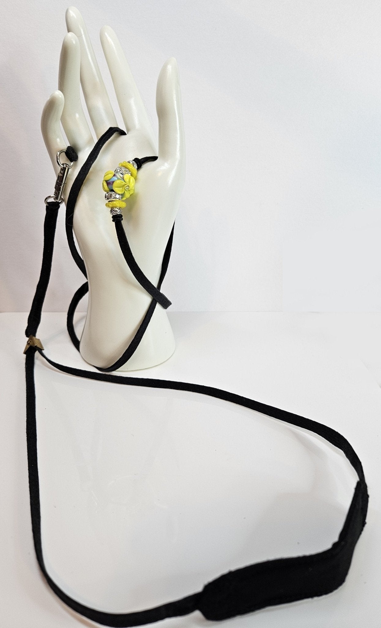 48" Cordo-Hyde Show Lead with Resco Collar, Swivel & Kindness Pad - Black - Champion Show Leads