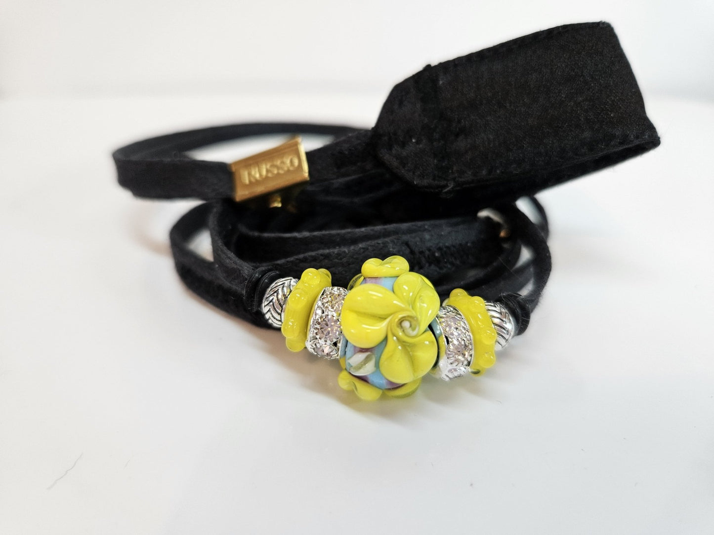 48" Cordo-Hyde Show Lead with Resco Collar, Swivel & Kindness Pad - Black - Champion Show Leads