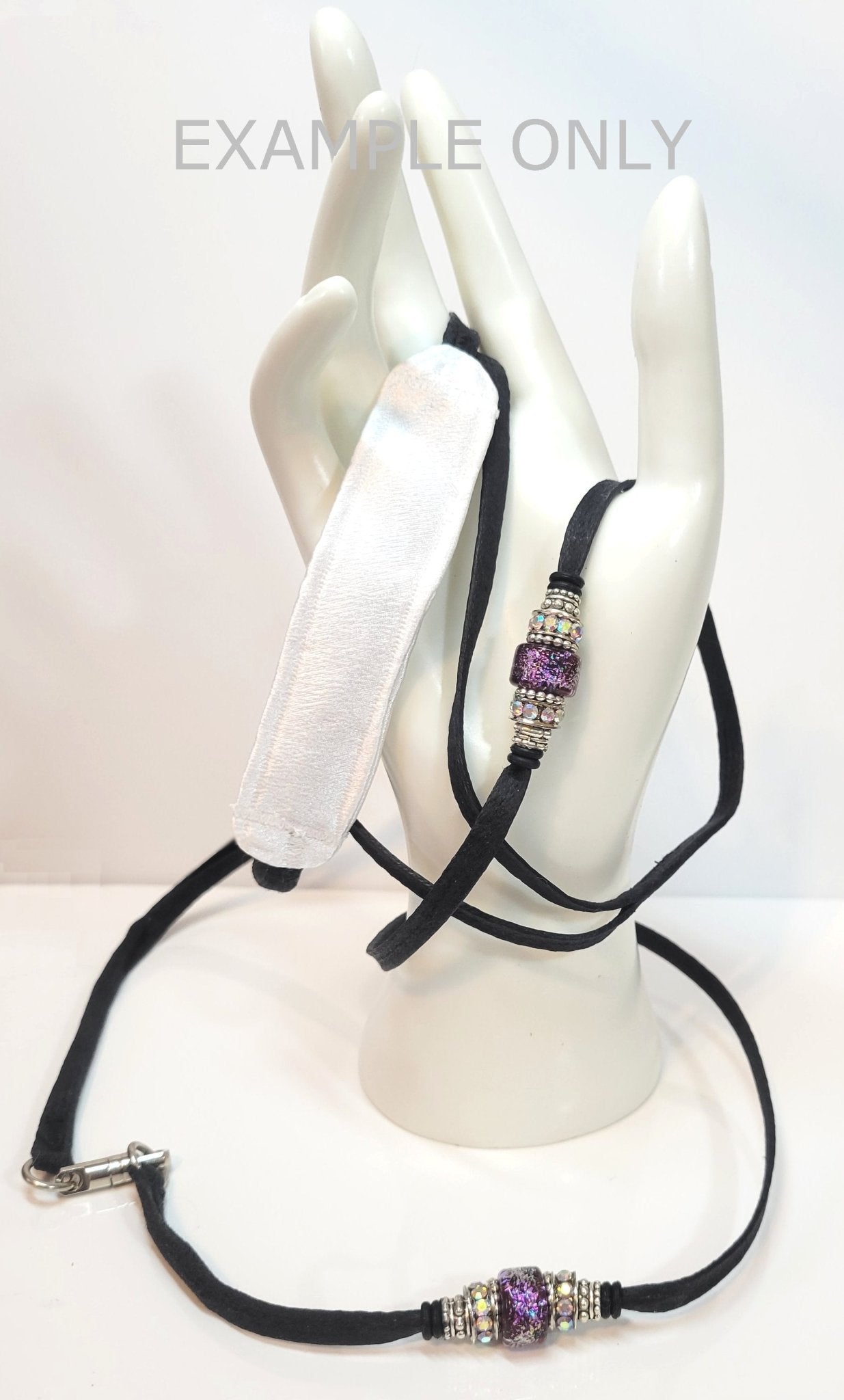 Cordo-Hyde Show Lead with Resco Collar & Kindness Pad - Black & White - ChampionShowLeads