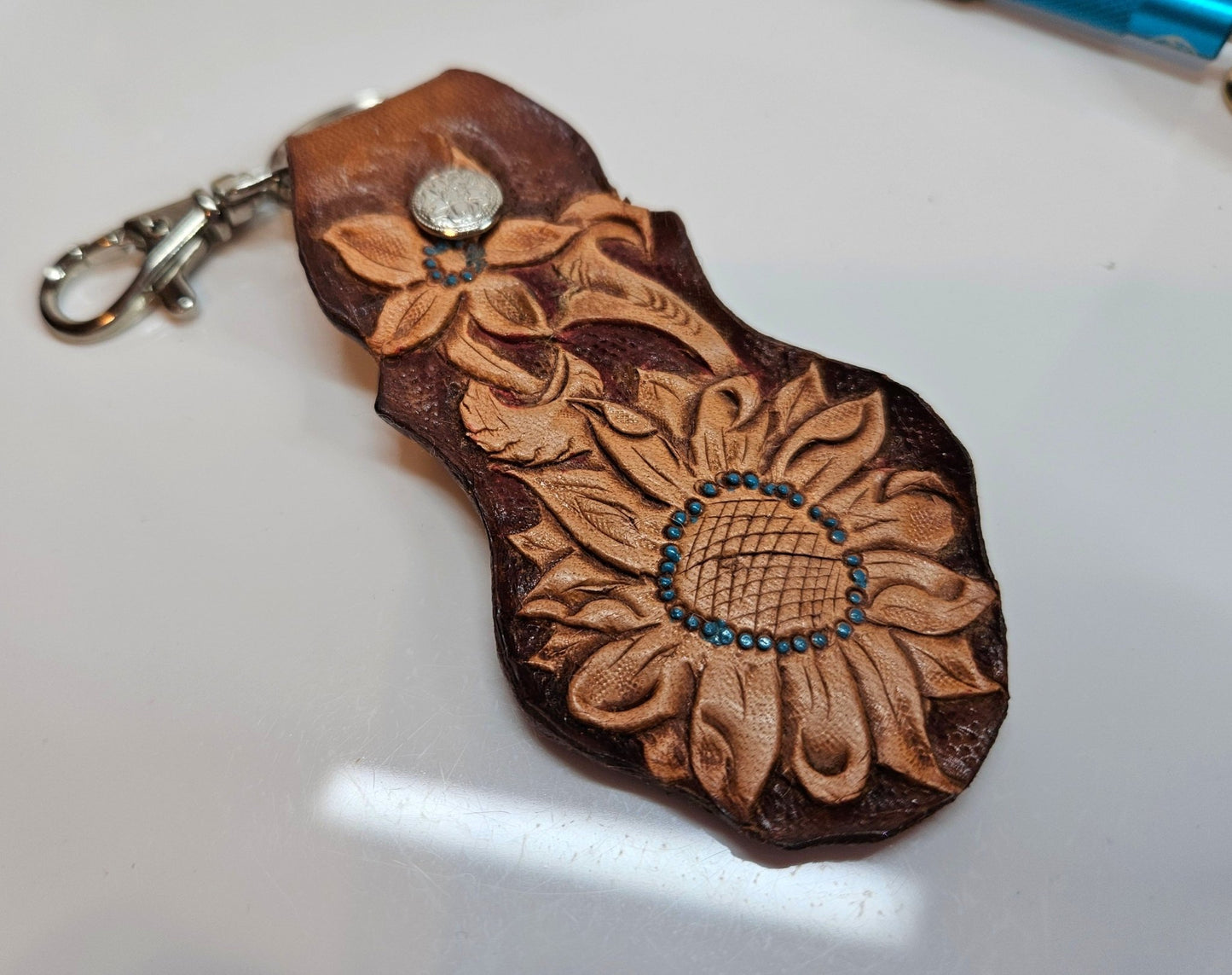 Hand Tooled Floral Keychain - Champion Show Leads