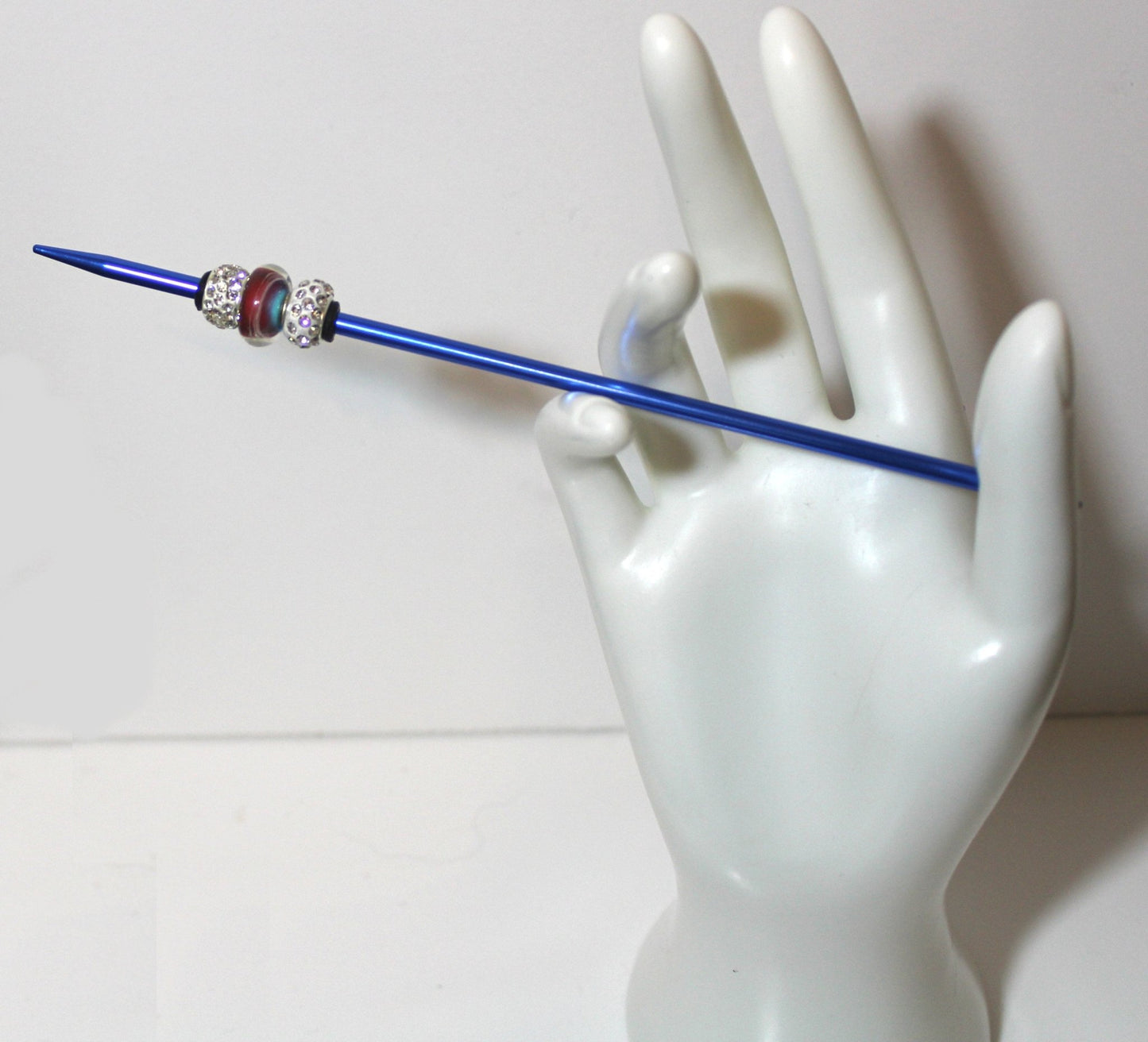 Parting Needle - Pink Mauve Swirl & Blue - ChampionShowLeads