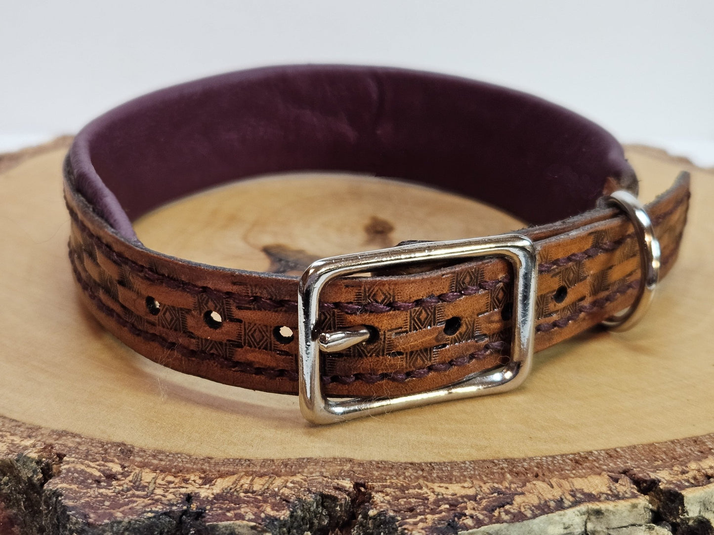 Premade 14" Genuine Leather Collar - Padded - Champion Show Leads