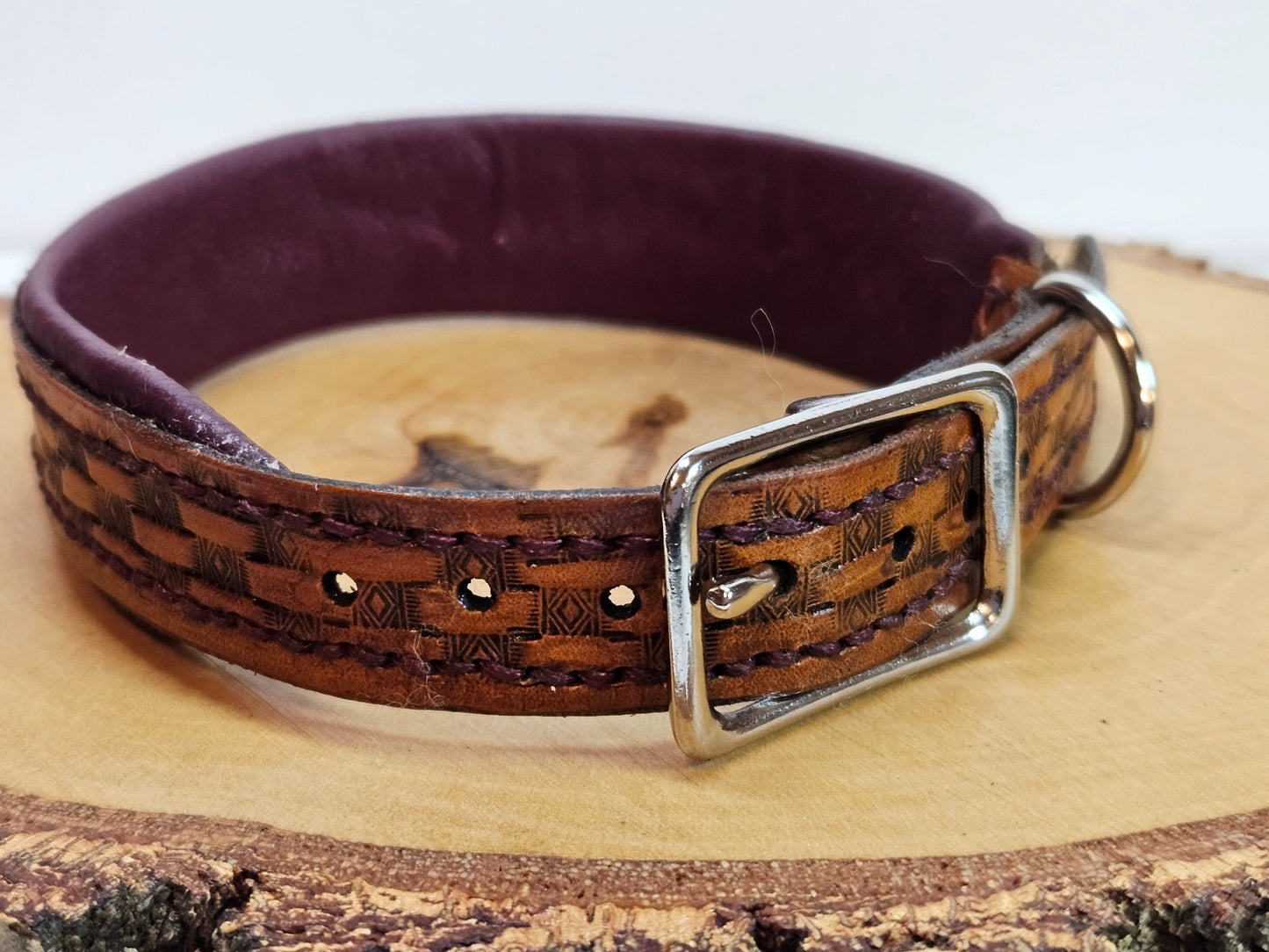 Premade 14" Genuine Leather Collar - Padded - Champion Show Leads