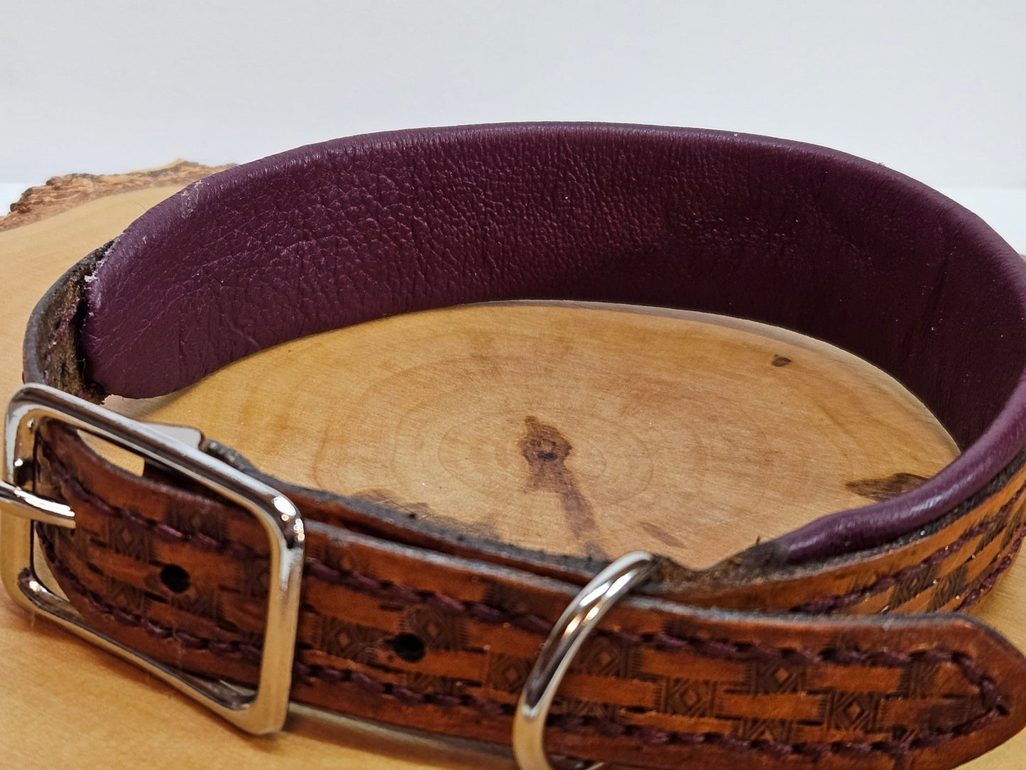 Premade 14" Genuine Leather Collar - Padded - Champion Show Leads