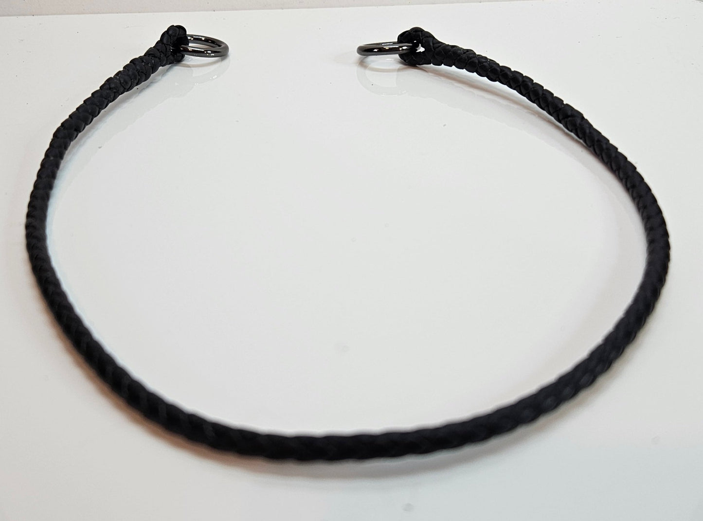 Premade 17" Slip Collar with Gunmetal rings - Champion Show Leads