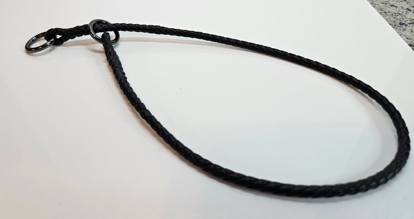 Premade 17" Slip Collar with Gunmetal rings - Champion Show Leads