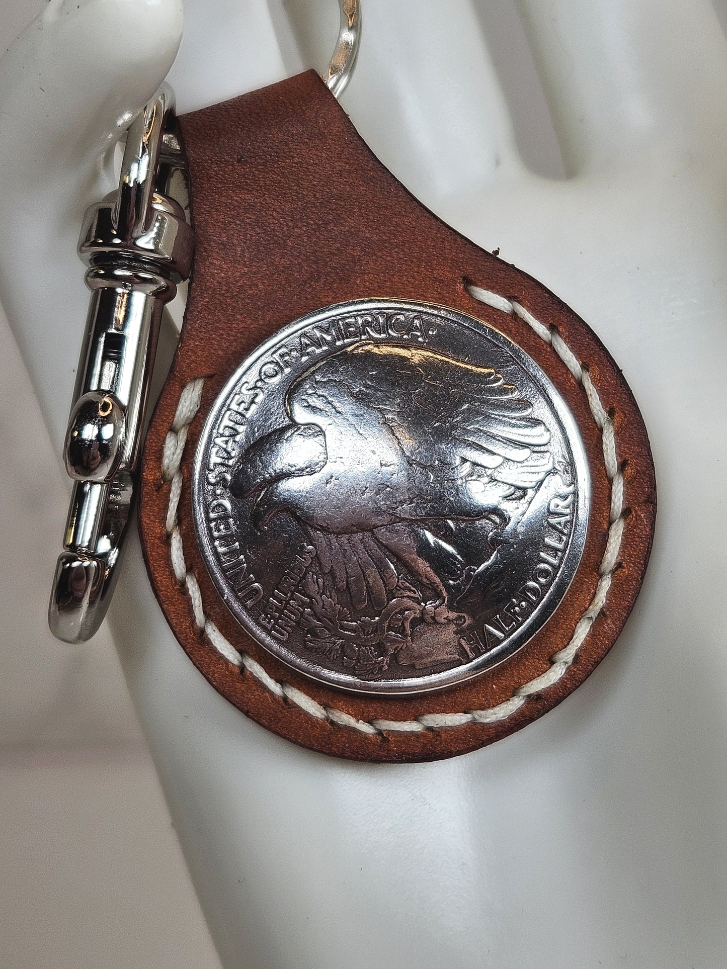 Leather Keychain - US Half Dollar II