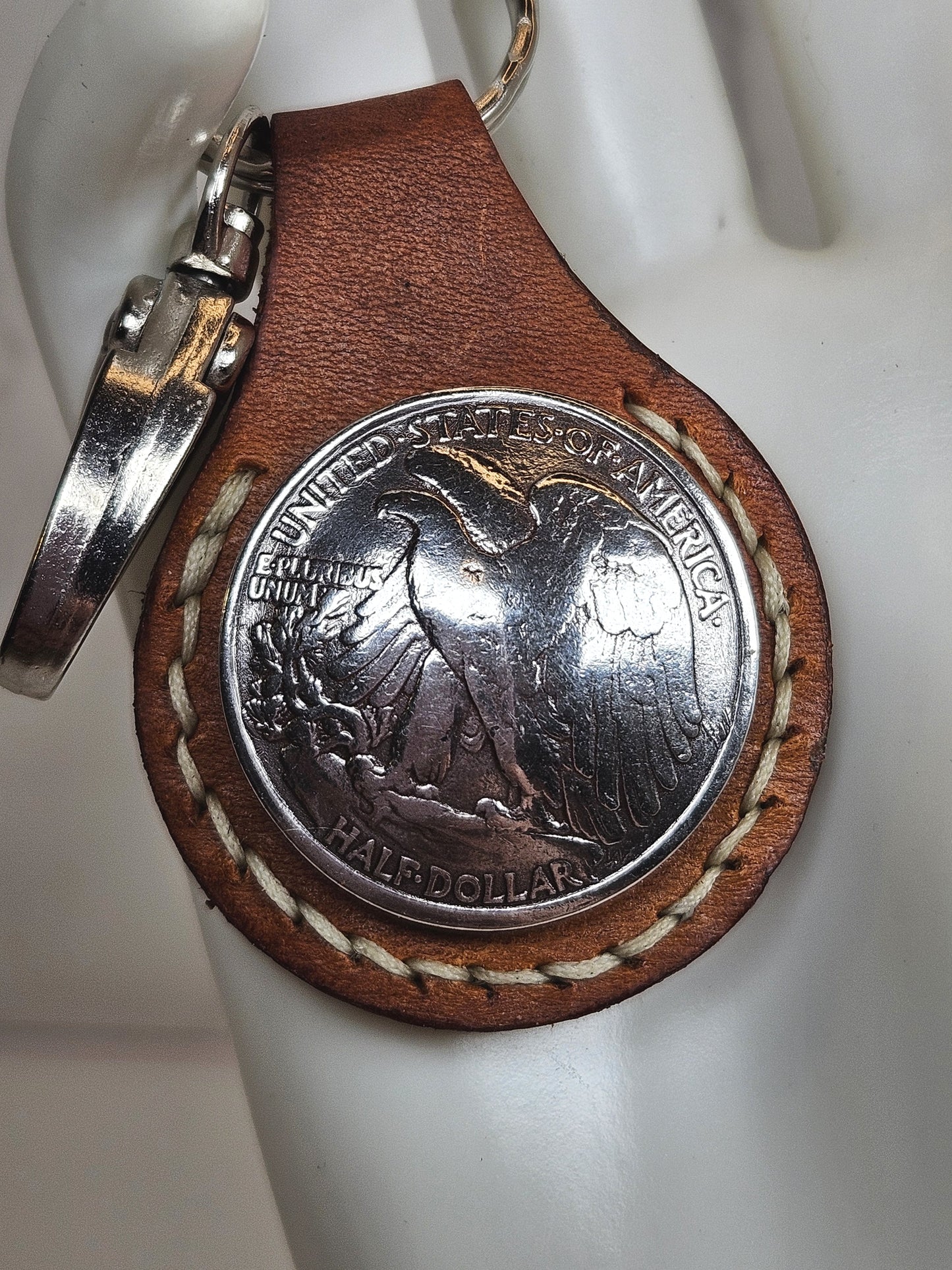 Leather Keychain - US Half Dollar III