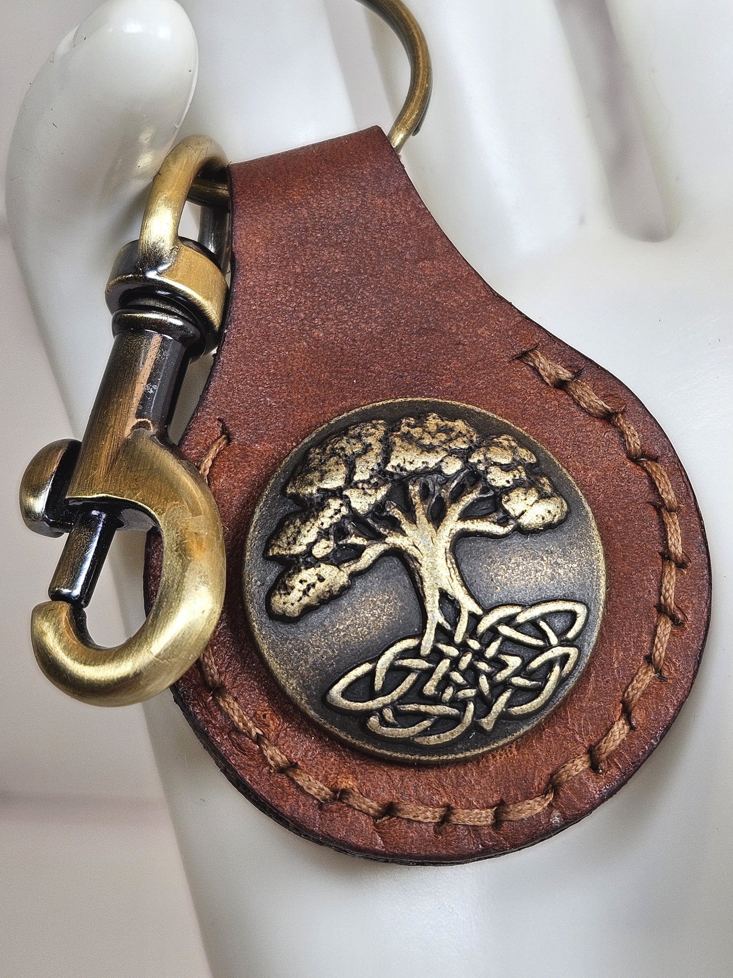 Leather Keychain - Tree of Life