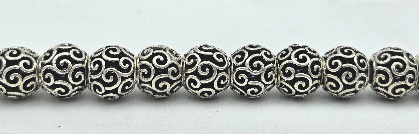 Filigree Swirls Antique Silver - pk 4