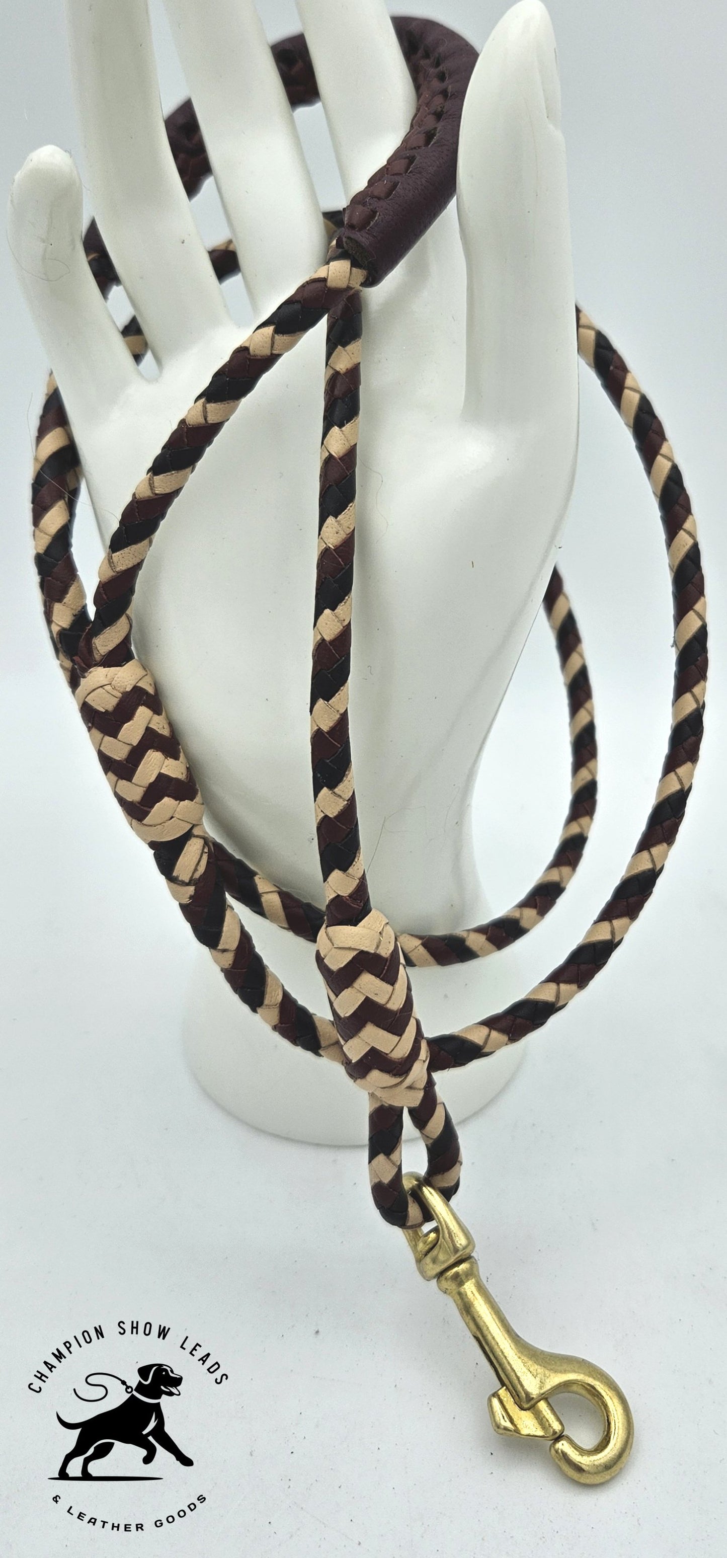 40" 6-Strand Kangaroo Show Lead with Padded Handle