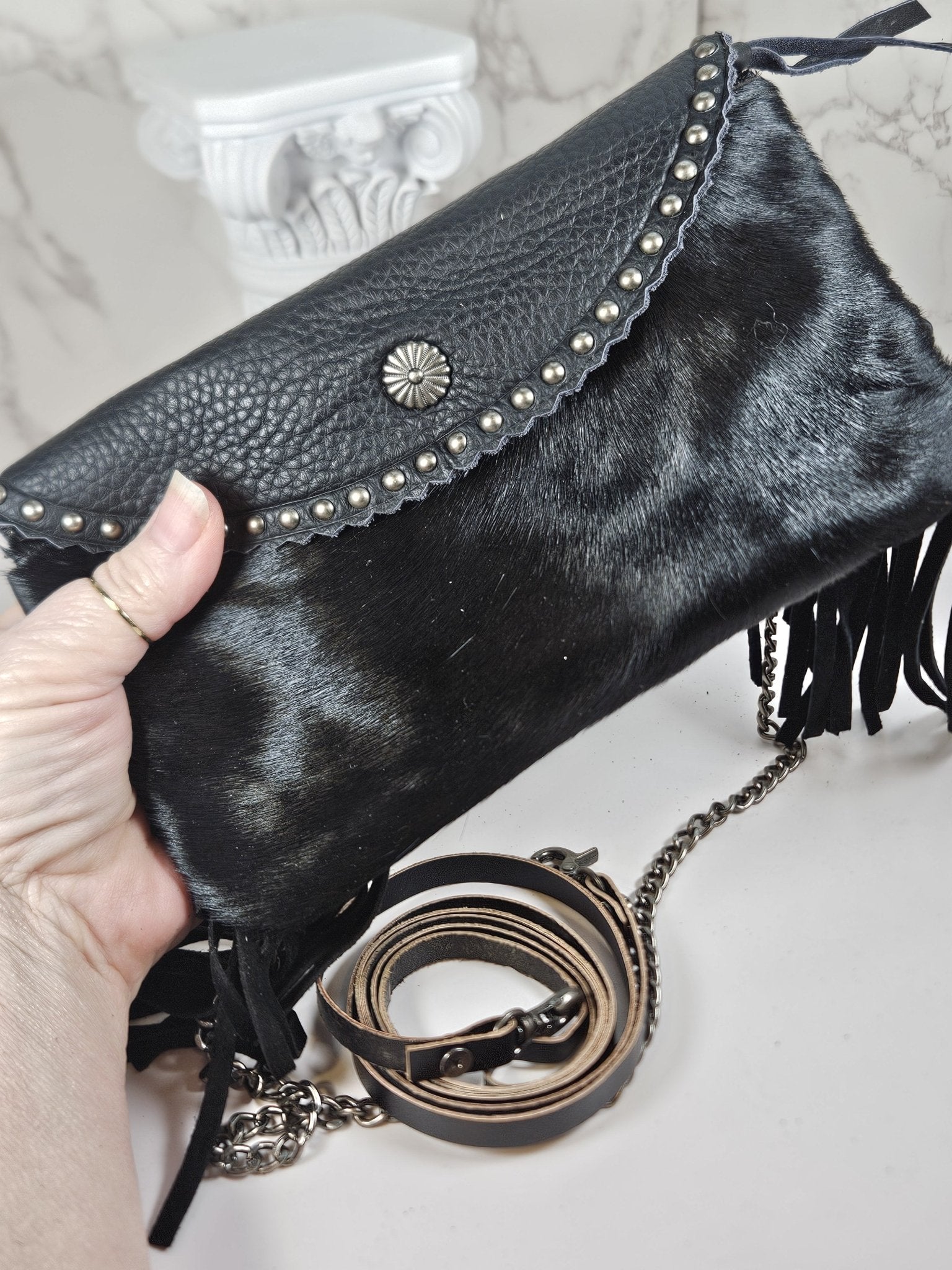 Leather & Hair - On Cow Hide Clutch - Champion Show Leads