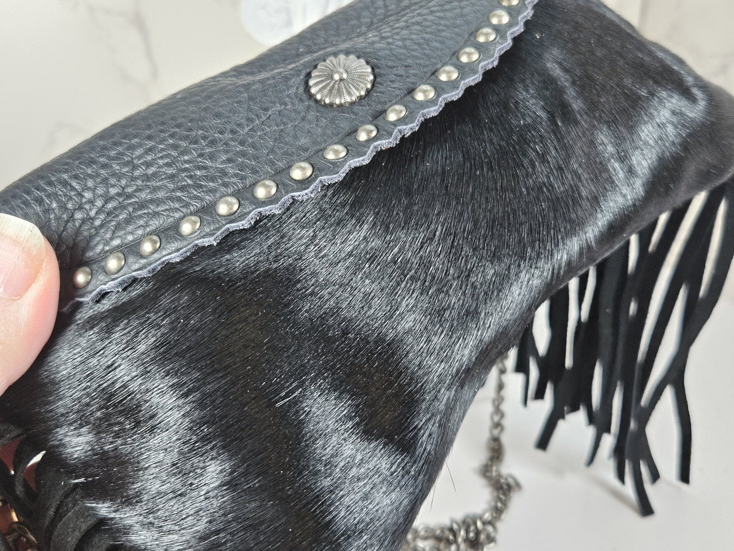 Leather & Hair - On Cow Hide Clutch - Champion Show Leads