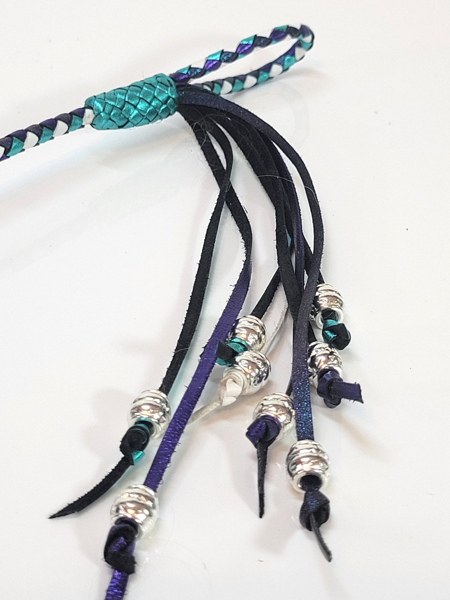 22.5" Braided Loop End Show Lead with Matching Grooming Loop (2pc set) - Champion Show Leads