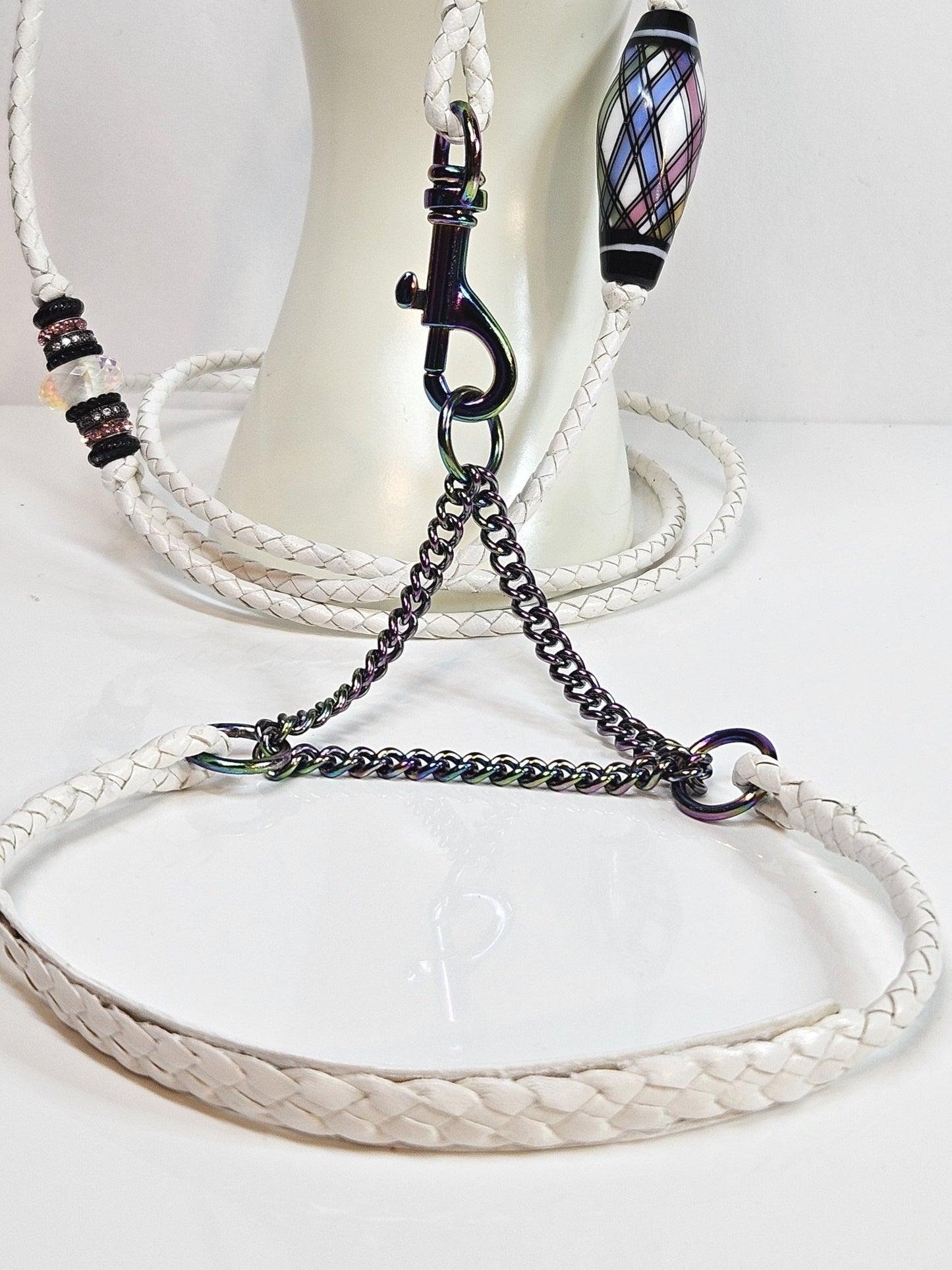 50" Snap Hook End Show Lead with matching Martingale Collar - Champion Show Leads