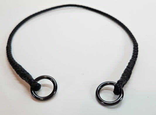 Premade 17" Slip Collar with Gunmetal rings - Champion Show Leads