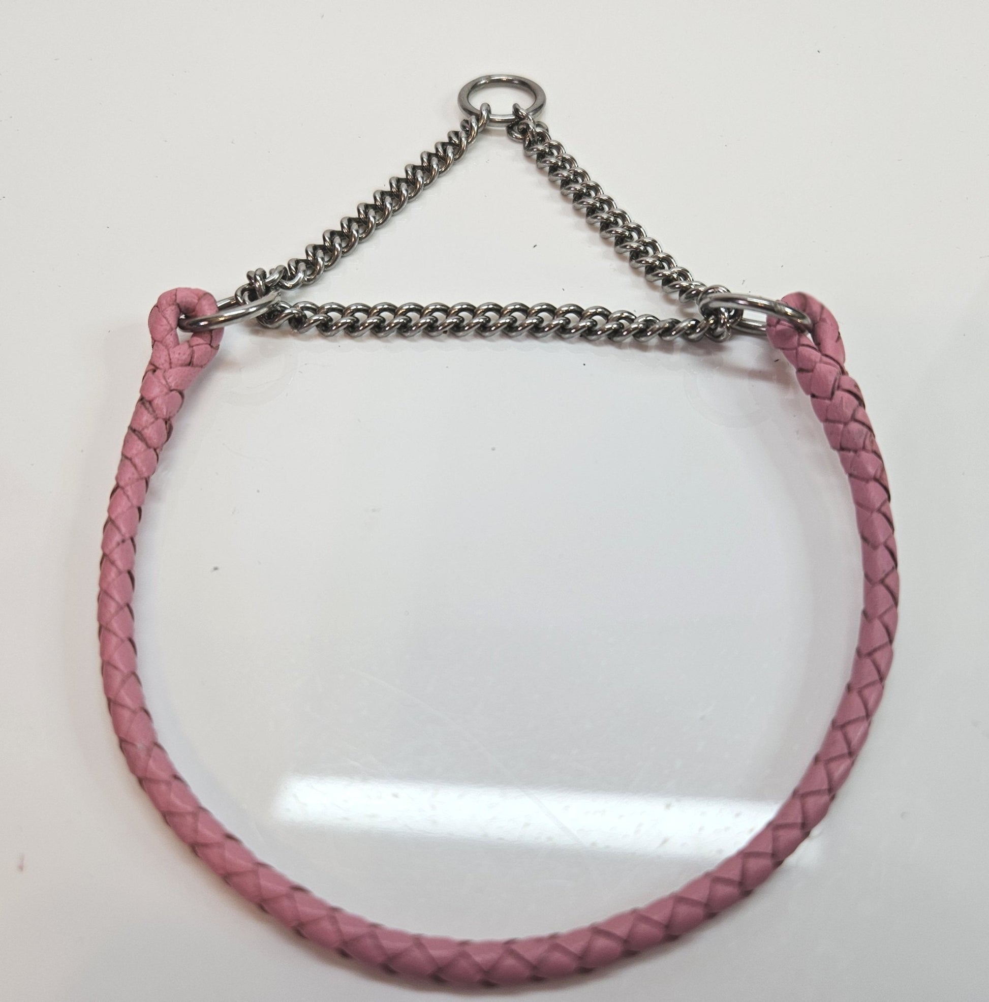 Premade Chain & Leather Martingale Show Collar - Champion Show Leads