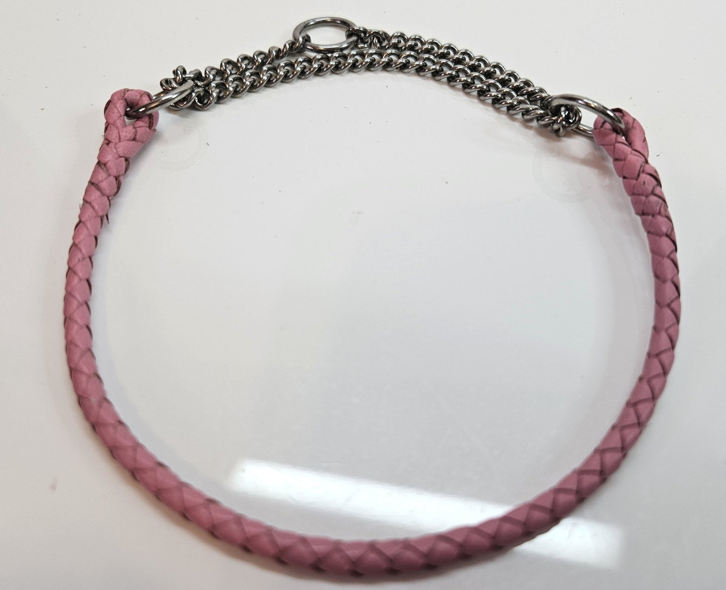 Premade Chain & Leather Martingale Show Collar - Champion Show Leads