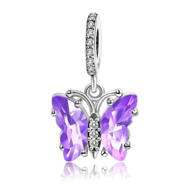 Purple Butterfly Dangle Charm 2 - Champion Show Leads