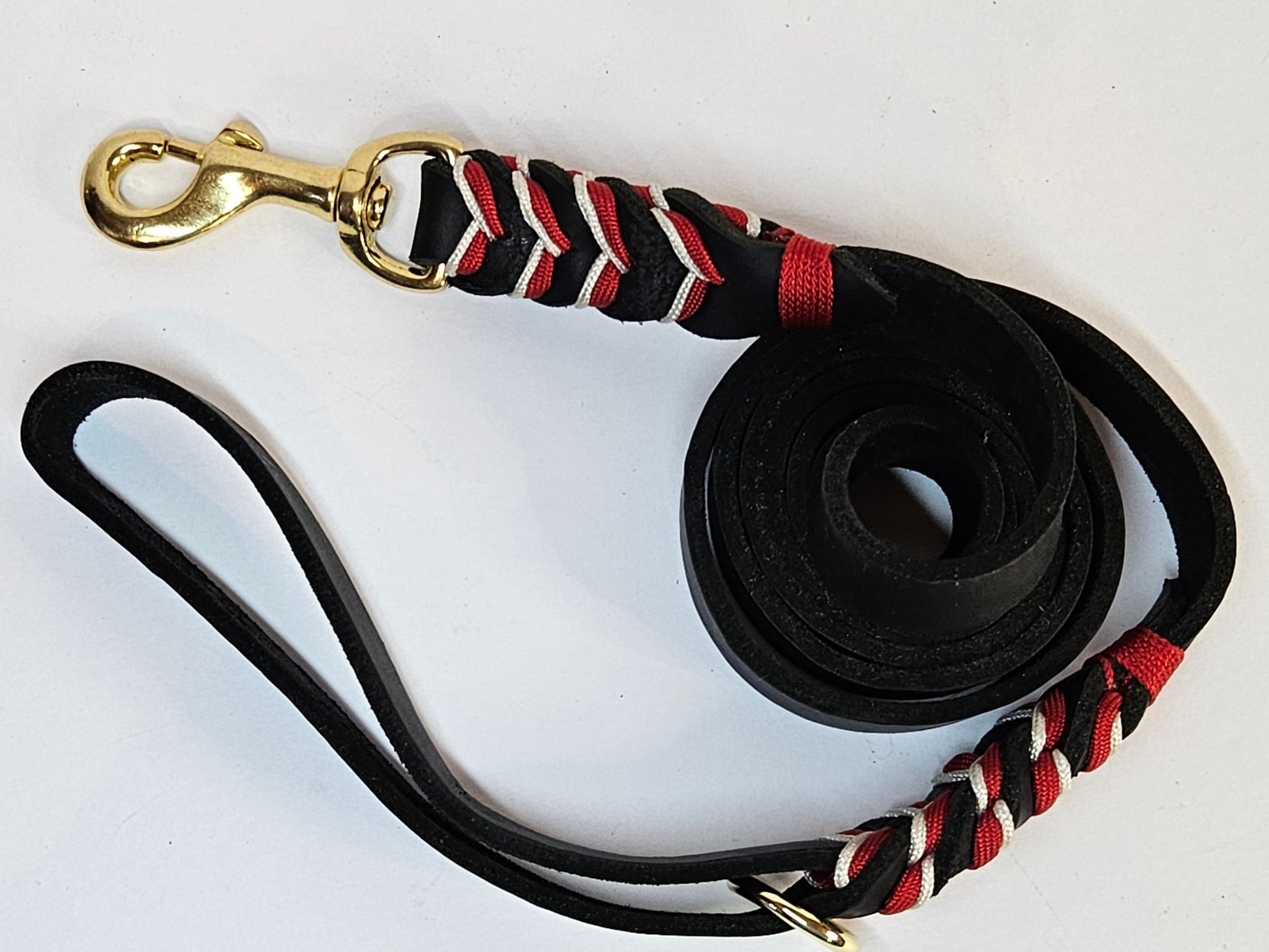 Step Ahead Walking Lead - Black/Red/Beige - Champion Show Leads